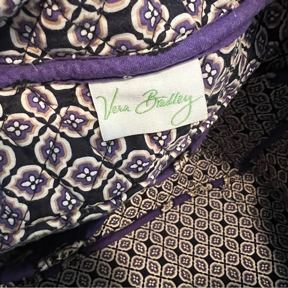 VERA BRADLEY Simply Violet 2010 Weekender Bag Purple Paisley Bandana Y2K Travel - Picture 15 of 16